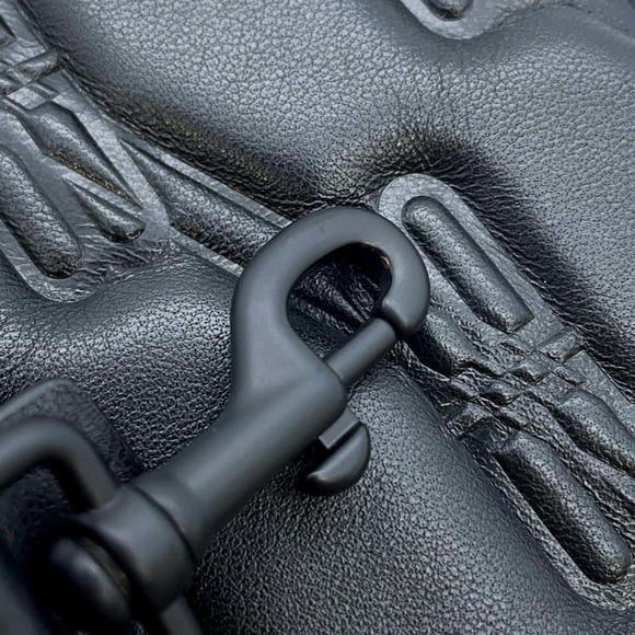 Balenciaga BB Monogram Leather Shoulder Bag Black - Picture 9 of 16